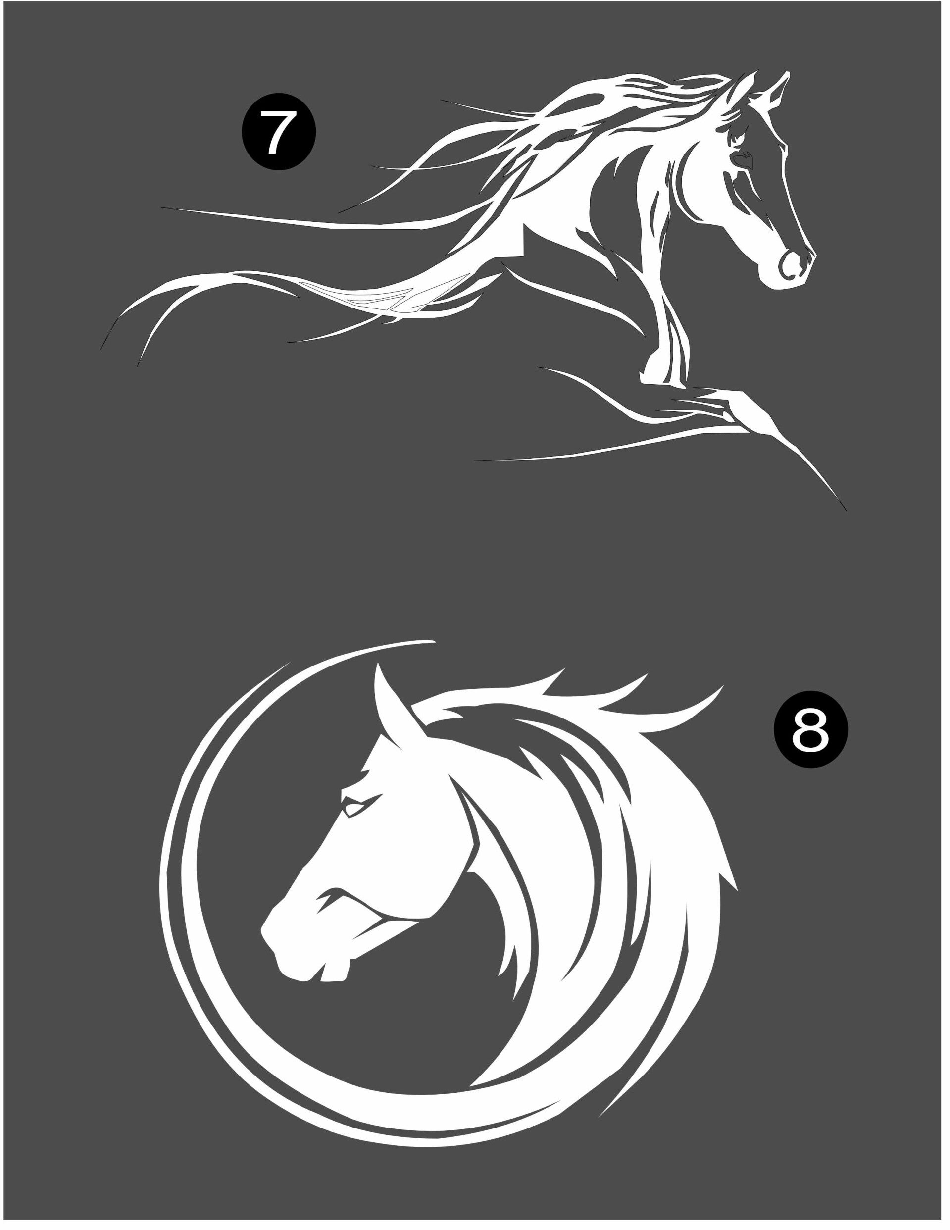 VINYL HORSE STICKERS
