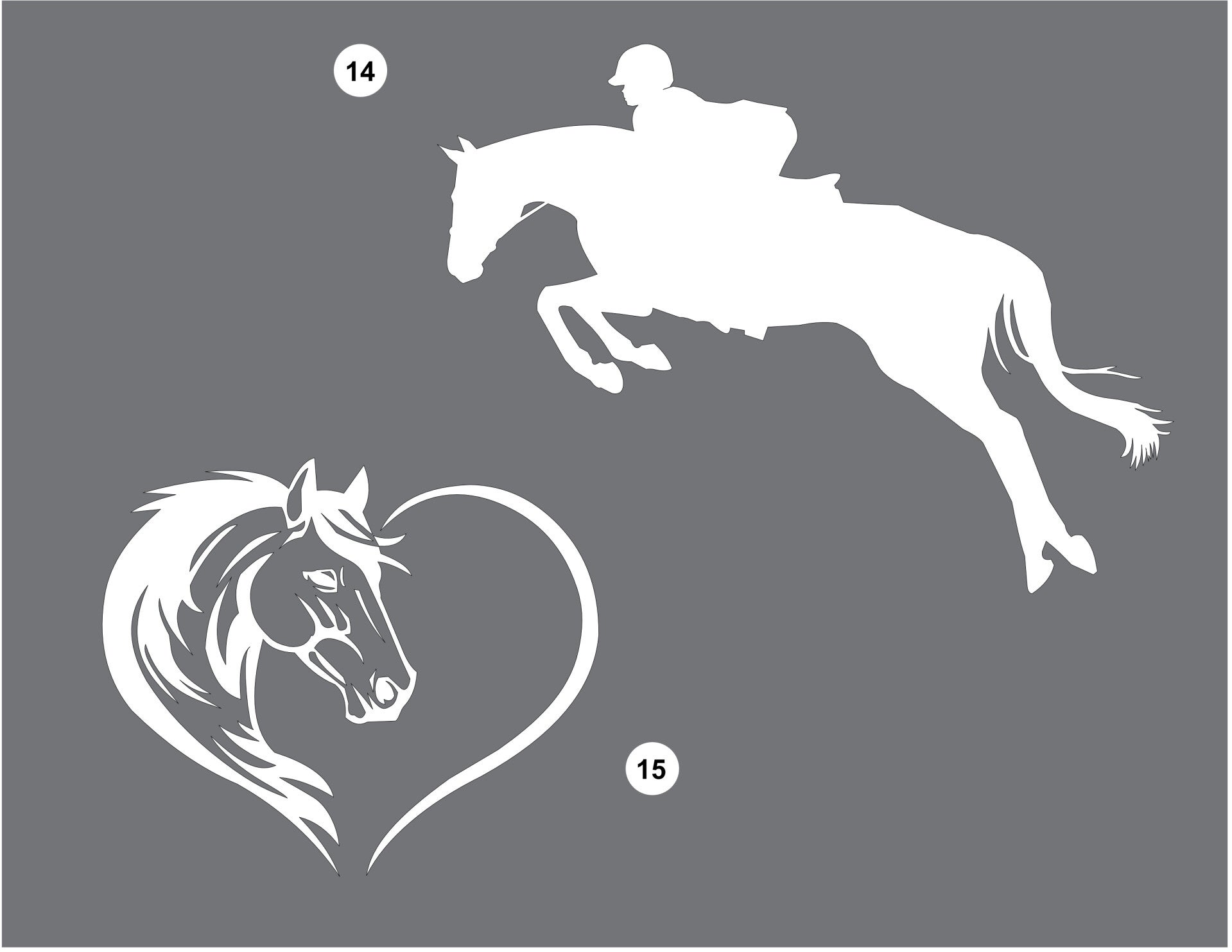 HORSE WINDOW STICKERS