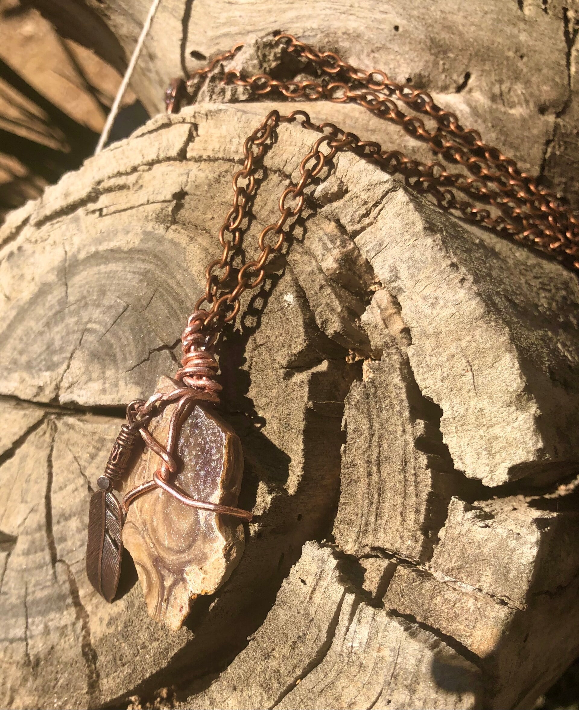 Copper wrapped Agate