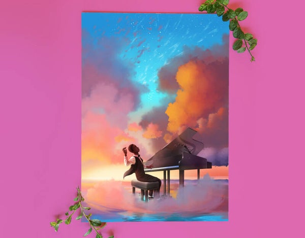 Cumulus adagio, kleine A4 poster, 21x29,7 cm (8.27 x 11.69 inches)