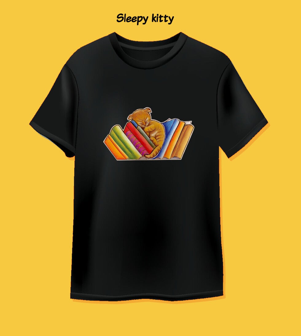 Tshirt Sleepy kitty L