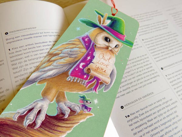 Boeken legger Owl love you tovenaars uil potlood, 74x210