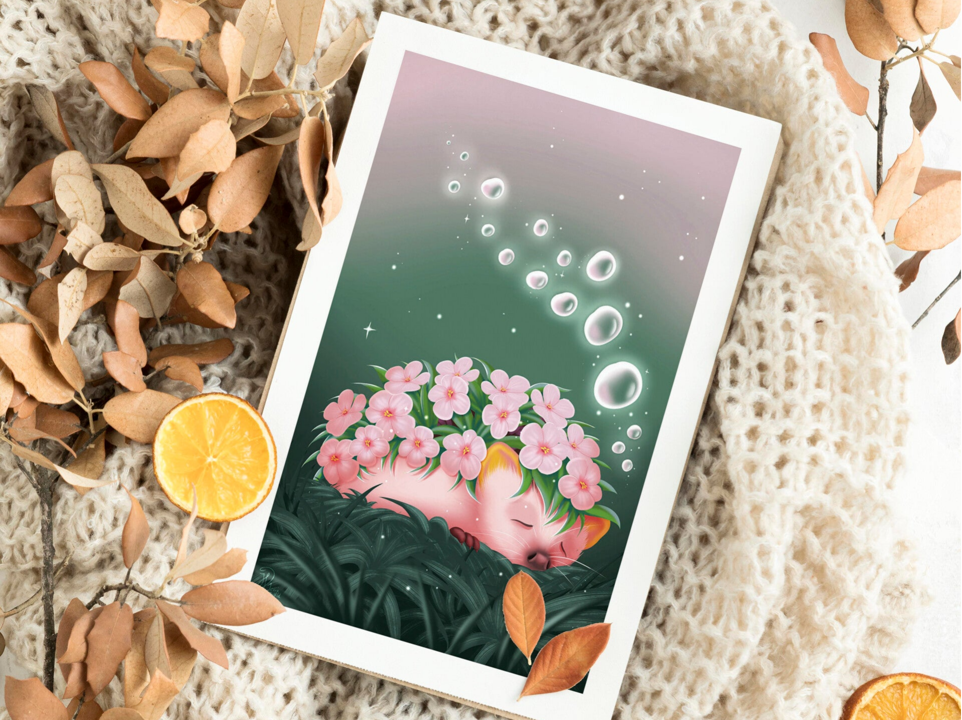 Phlox egel A6 dubbele kaart.