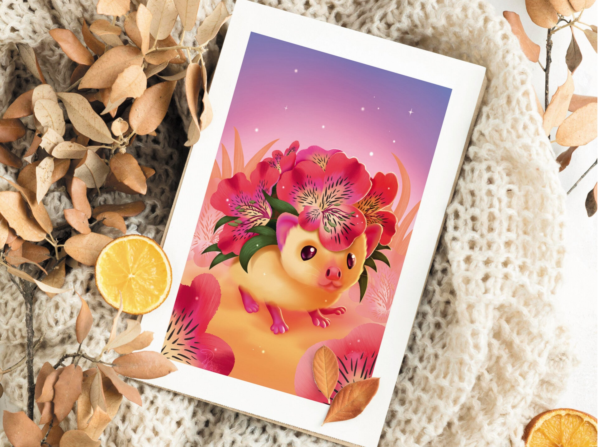 Alstroemeria egel A6 dubbele kaart.