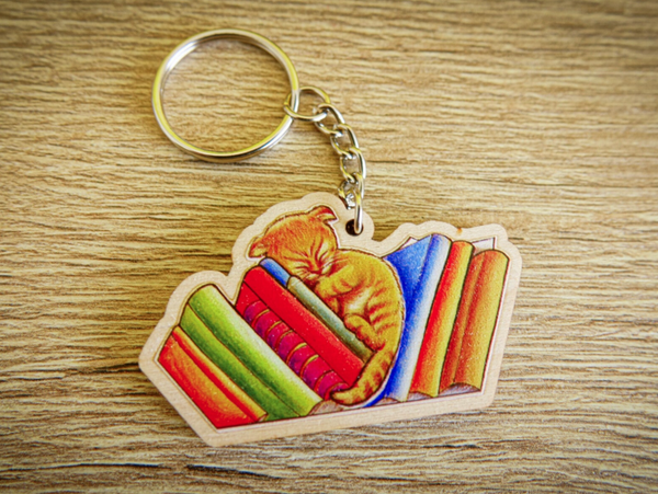 Sleepy kitty sleutelhanger
