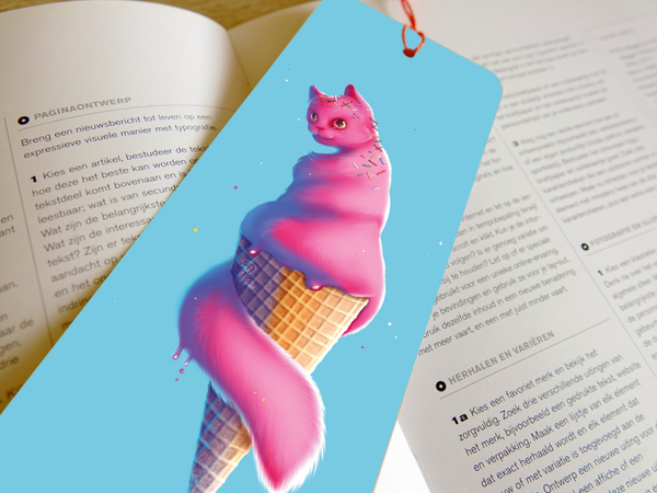 Boeken legger ice cream kitty 74x210