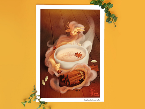 Chai draak kleine A4 poster, 21x29,7 cm(8.27 x 11.69 inches)