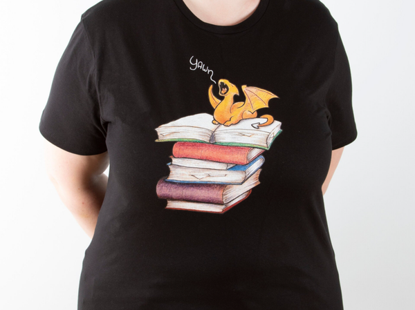 Boek draak Tshirt M/L/XL