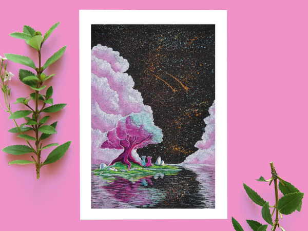 A million stars in the sky ansichtkaart A6