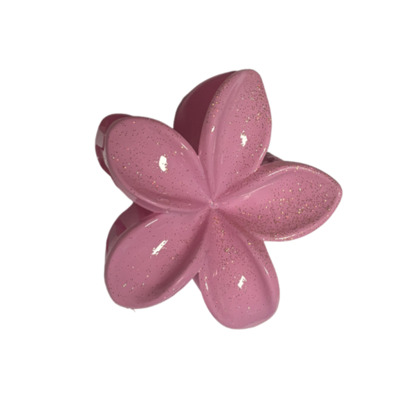 Haarclip Bloem Glitter - Lichtroze