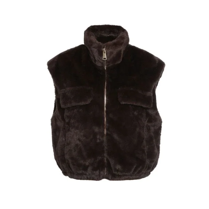 Gilet bont - Bruin