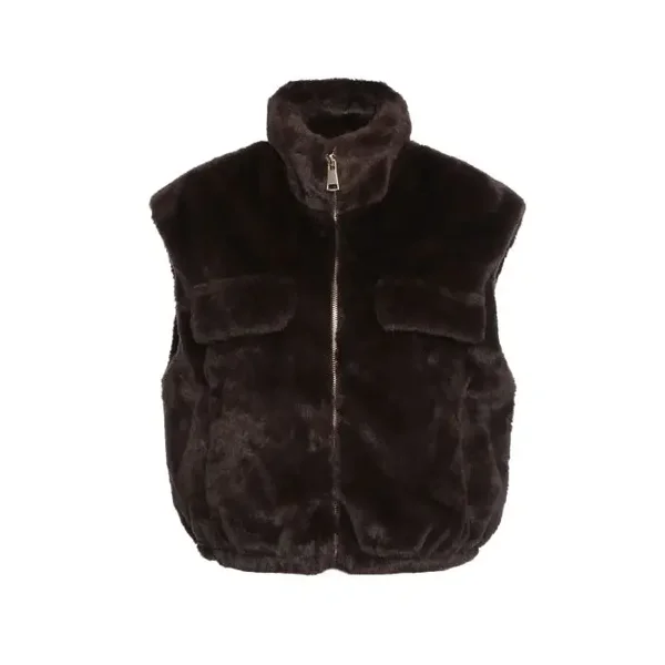 Gilet bont - Bruin