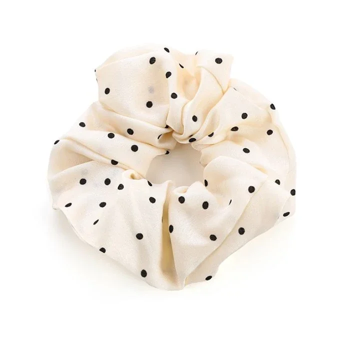Scrunchie Dot - Beige