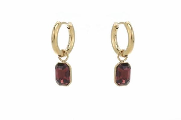 Oorbellen Selina -  Burgundy