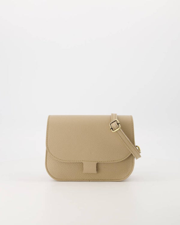 Tas Flora - Taupe - Leer