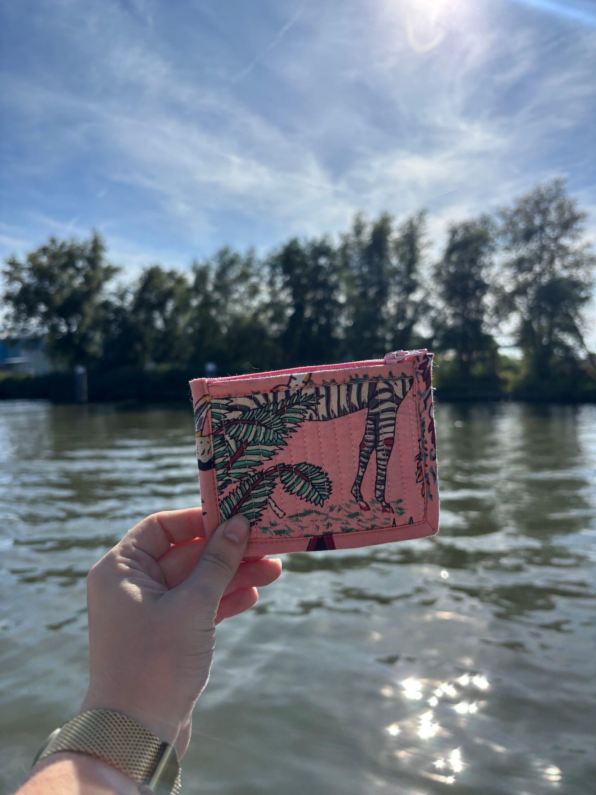 Portemonnee Tessa - Roze met Jungleprint