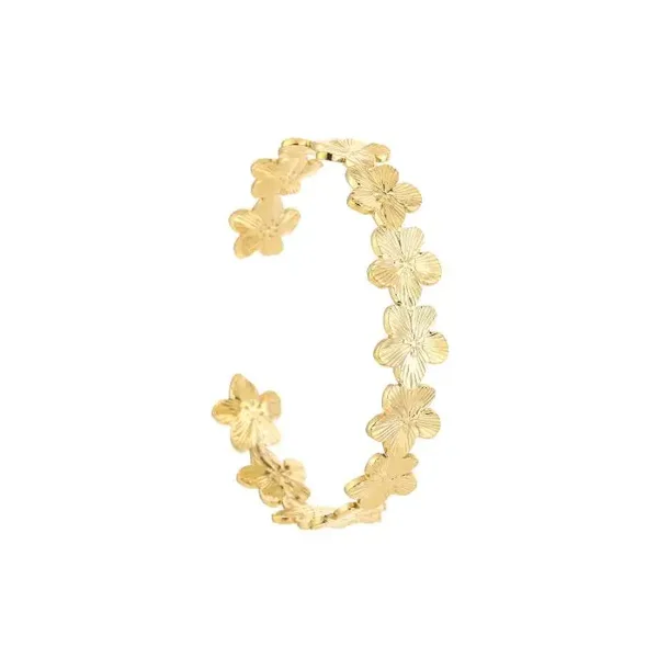 Bloemen bangle - Goud