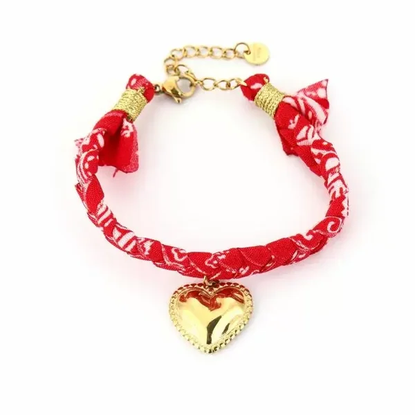 Armband Leanne - Goud/Rood