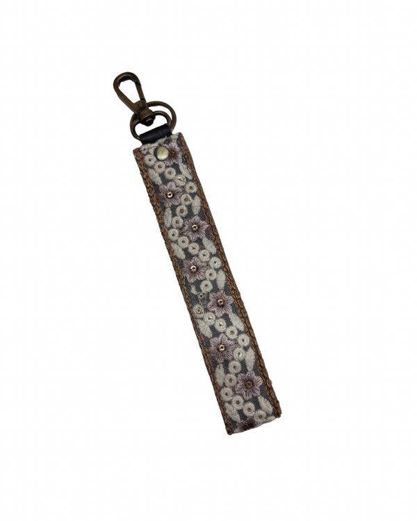 Sleutelhanger Wit - Echt leer