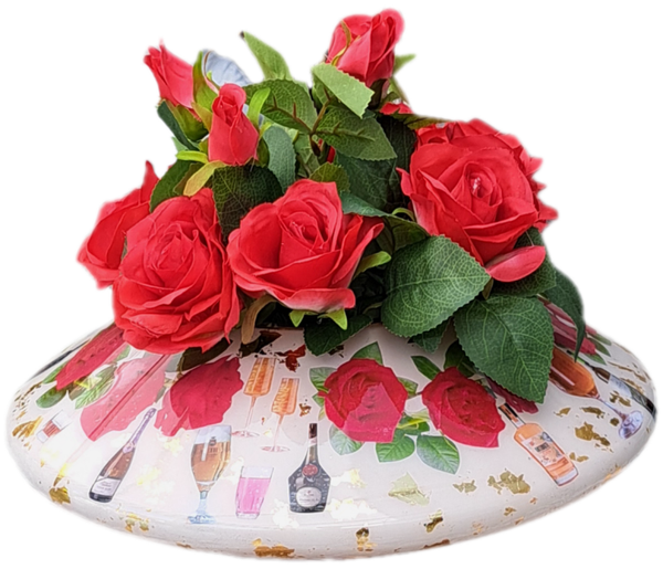 Schotel met rozen