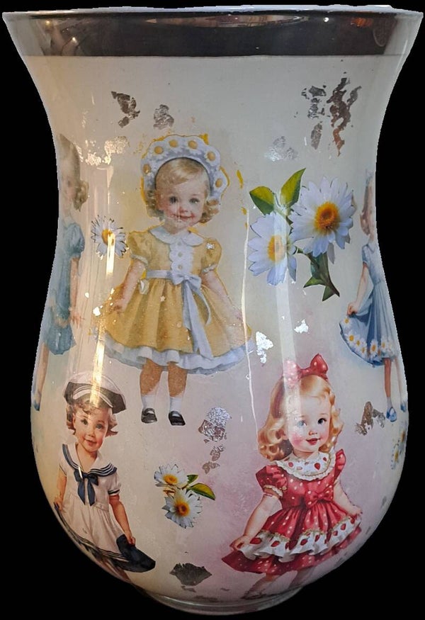 Handgemaakte Vaas met Kindfiguren (21cm)