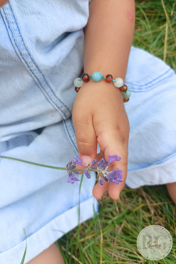 Armband Barnsteen | Amazoniet: Kalmerende Kracht & Balans