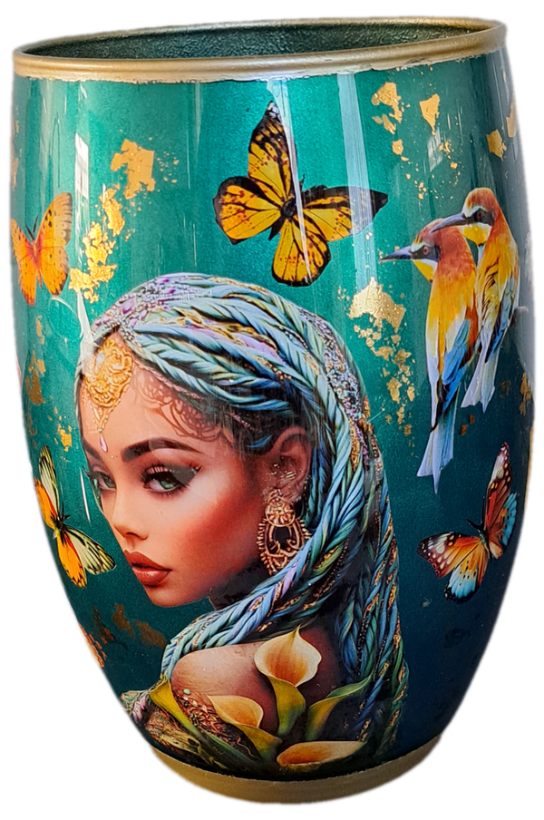 Luxe Vaasje Groen Metallic