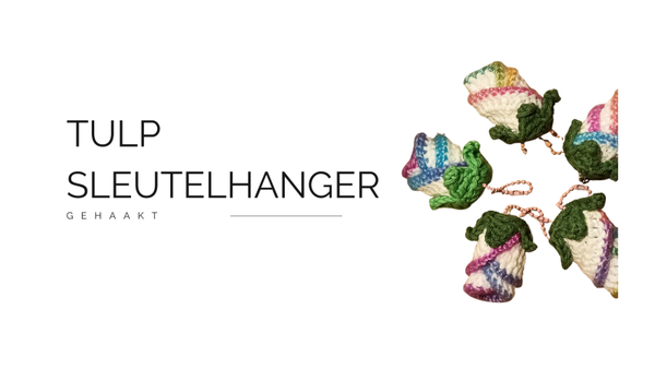 Gehaakte Tulp Sleutelhanger (5,5cm.)