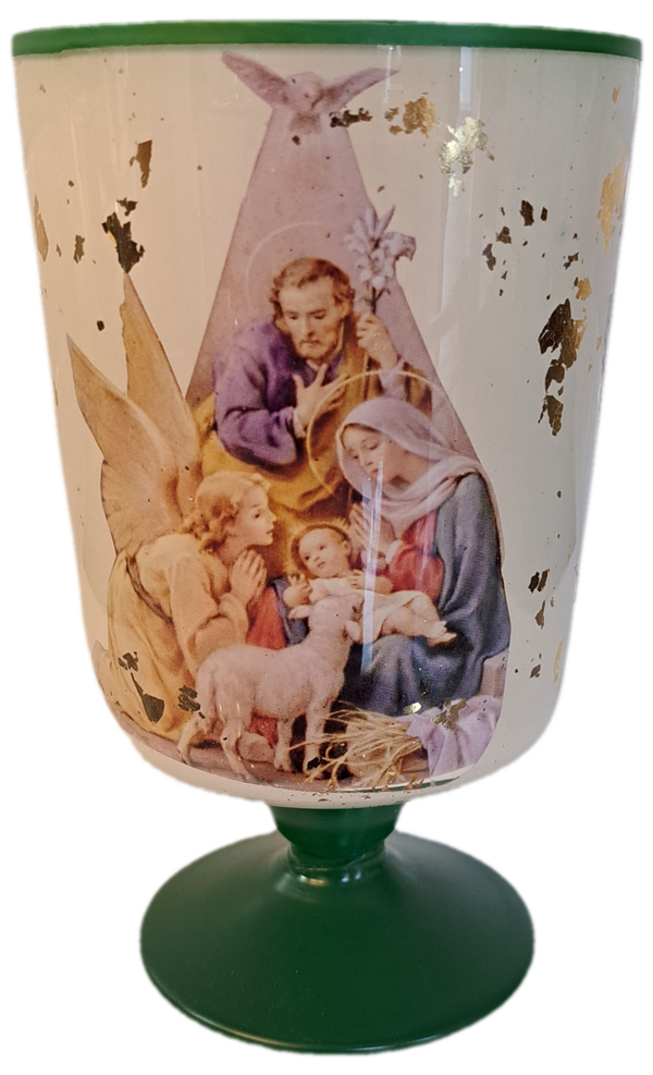 Handgemaakte Kerstvaas "Kerststal"