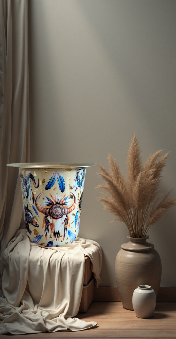 Handgemaakte vaas "Indian Style"- 25 cm.