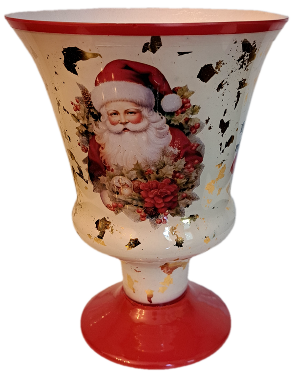 Handgemaakte Kerstvaas "Santa"