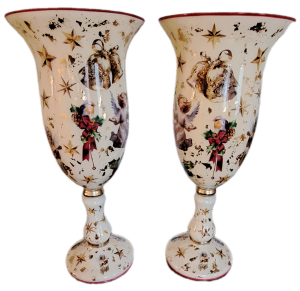 Spectaculaire Set van 2 Kerstvazen (XL)