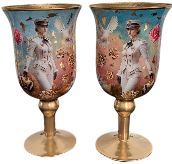 Set van 2 Marine vazen