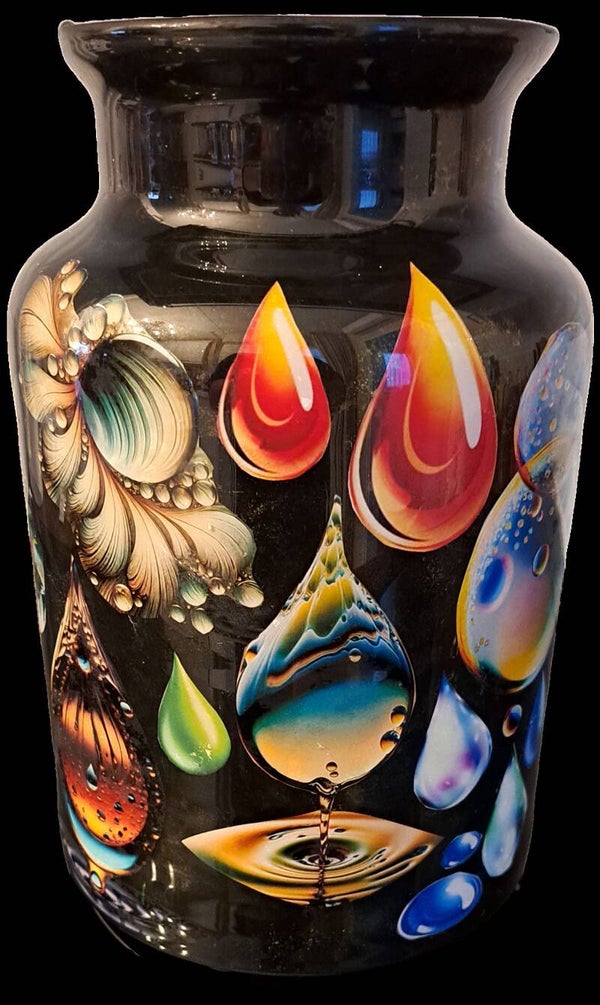 Abstracte Vaas Kleurige Waterdruppels