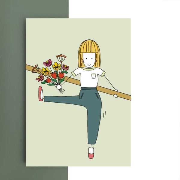 wenskaart - ballerina