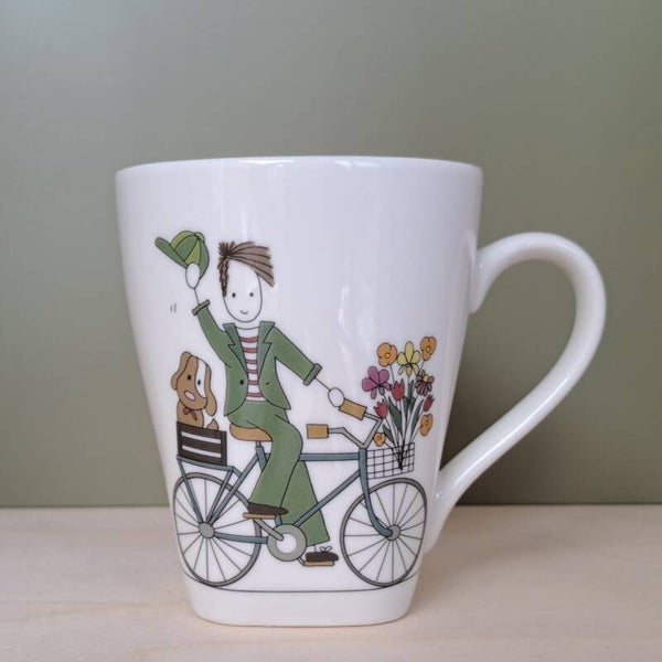 Mok - man op fiets