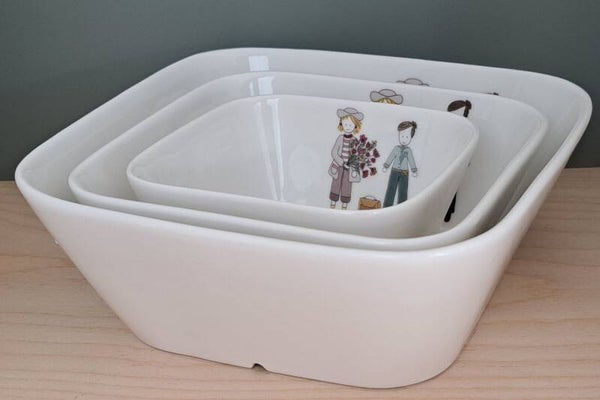 SML - meisje met boeket en man klaar voor de dag