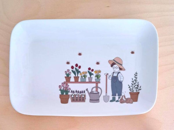 BG - man tussen de voorjaarsbloemen