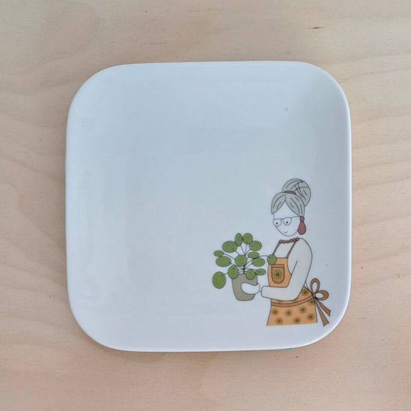 BK - oma met haar pannenkoekenplantjes
