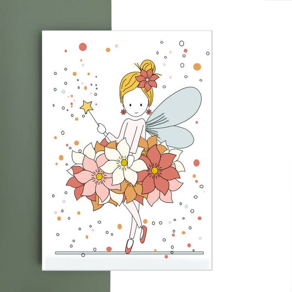 wenskaart - bloemenelfje