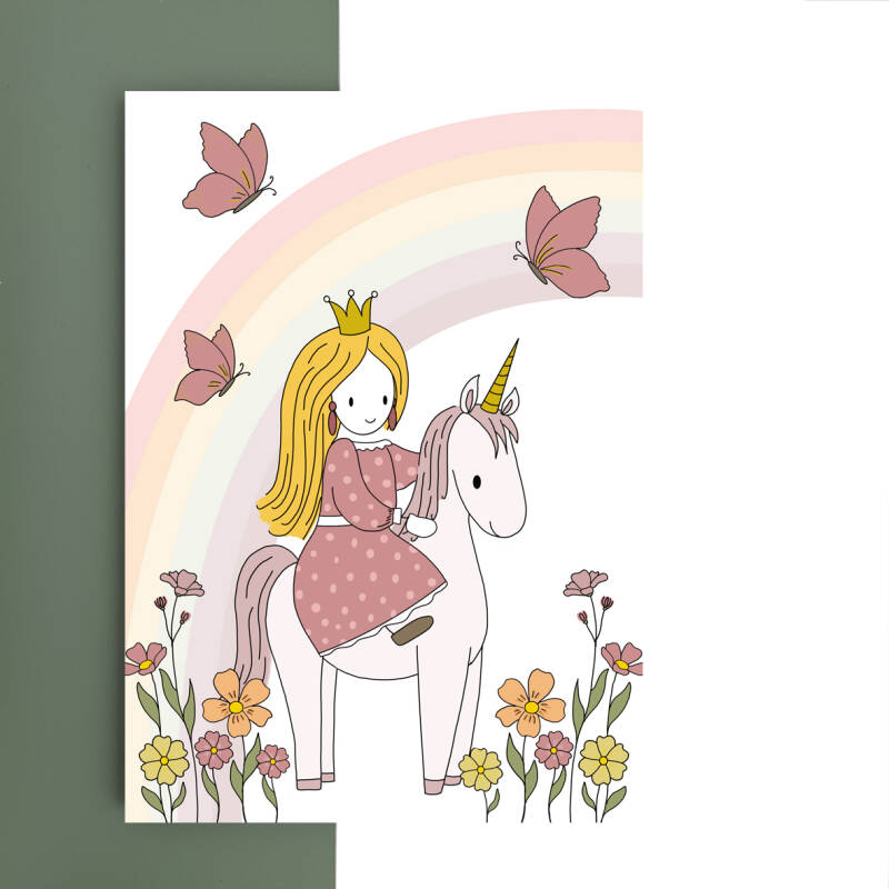 wenskaart - unicorn