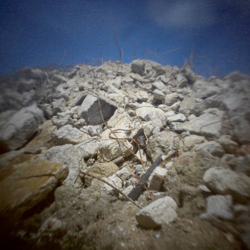 Camera obscura photo of building site