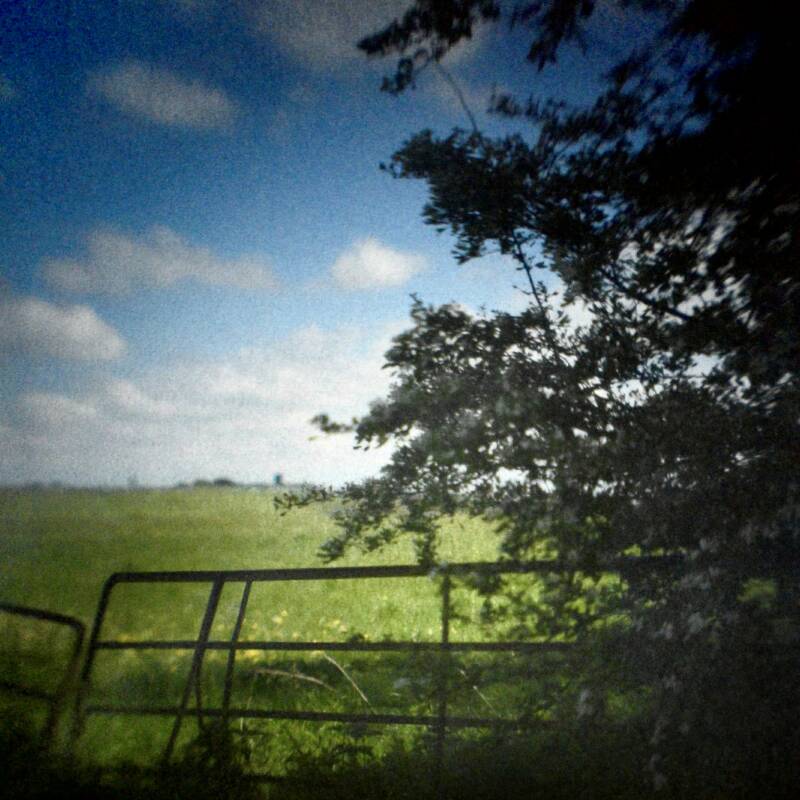 Camera obscura photo of field