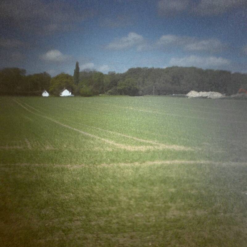 Camera obscura photo of field