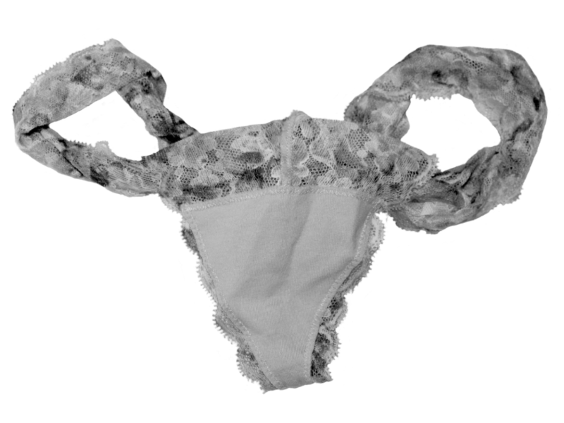 Women's underwear shaped like female reproductive system