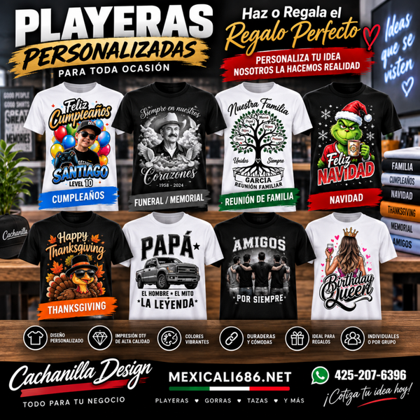 Personaliza tu Playera 12 x 18 Maximo