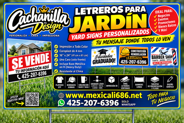 Letreros para Jardin de 16 X 24 Impresos por un lado