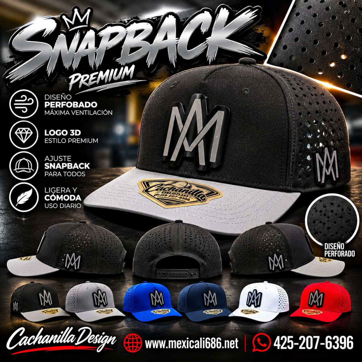 Gorra AM Nefra con gris