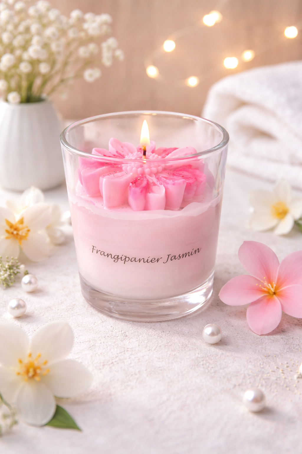 bougie Frangipanier jasmin