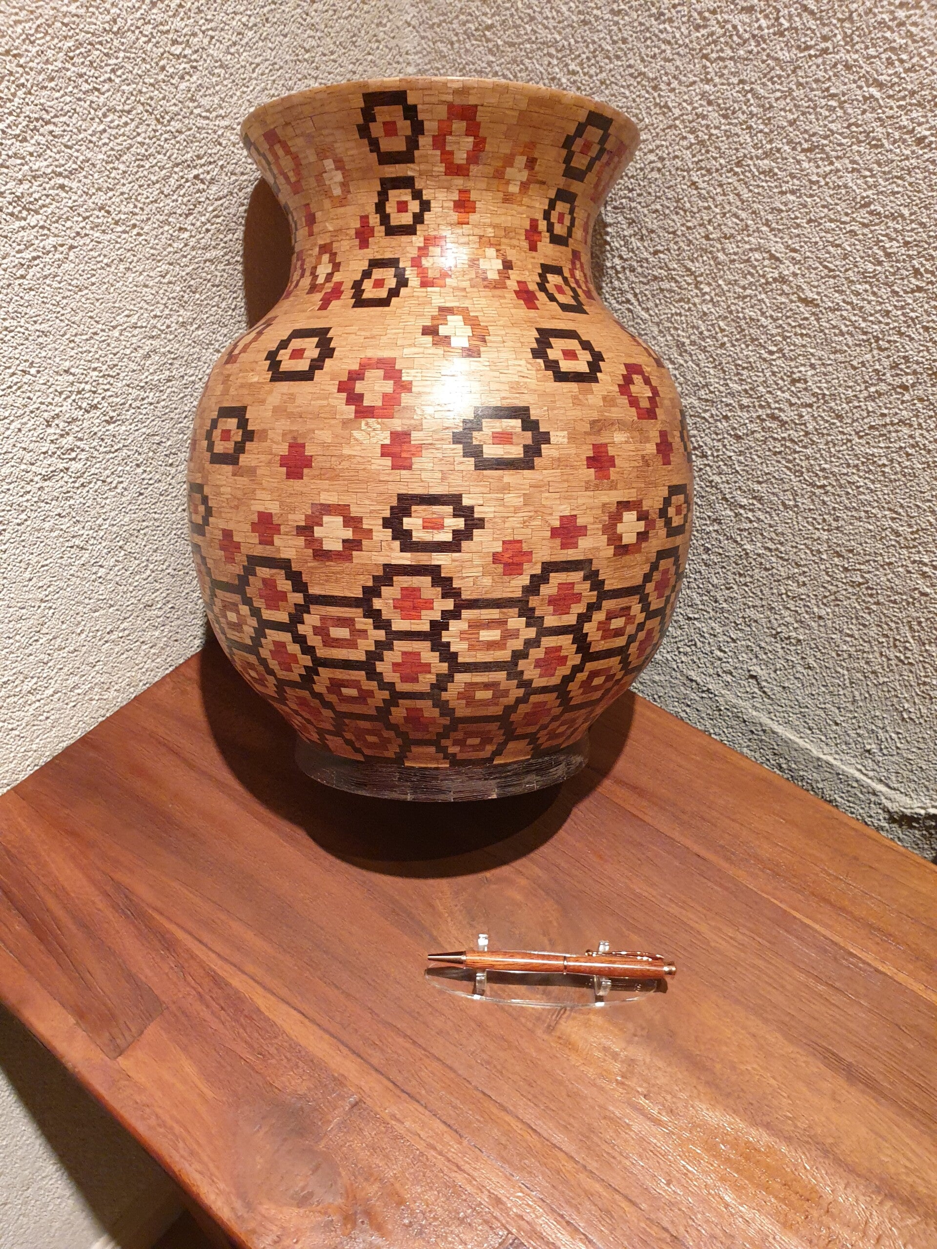 Houten vaas "Bubbels"